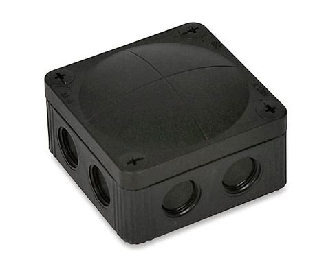 junction box round black|black exterior outlet box.